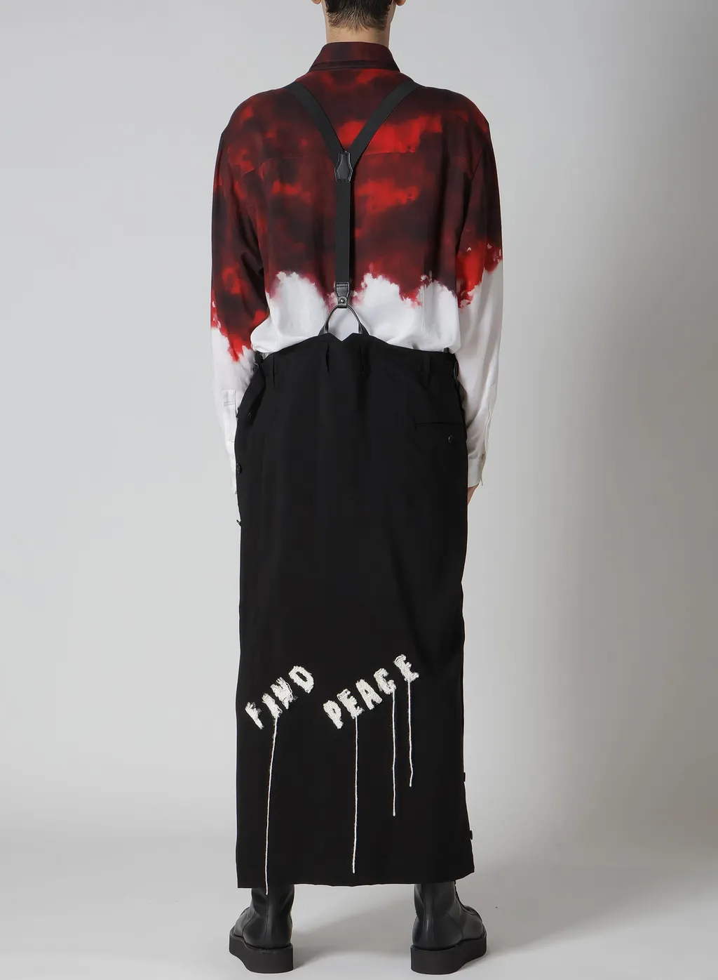 Cu/Ry/S Gabardine Patch Right Side Vents Skirt