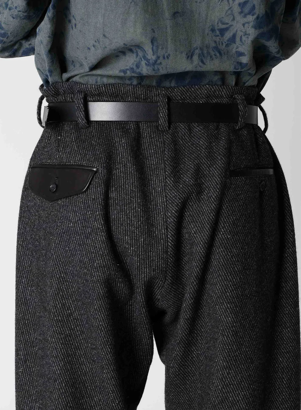Carse Tweed Hem Tab Pants