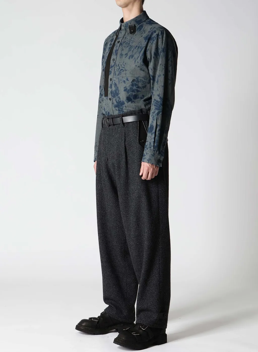 Carse Tweed Hem Tab Pants