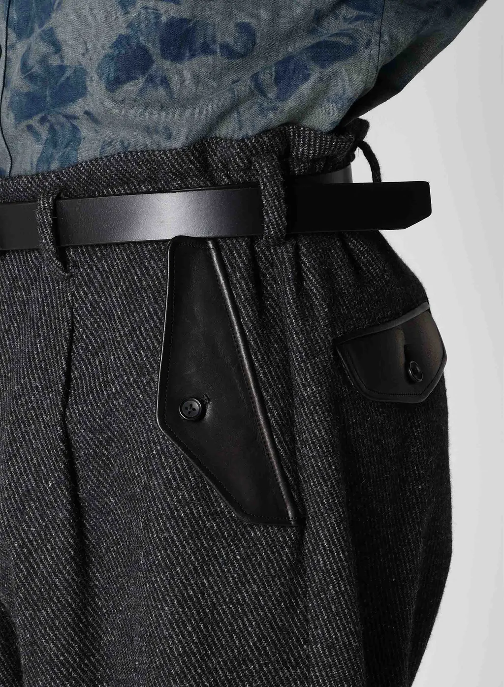 Carse Tweed Hem Tab Pants