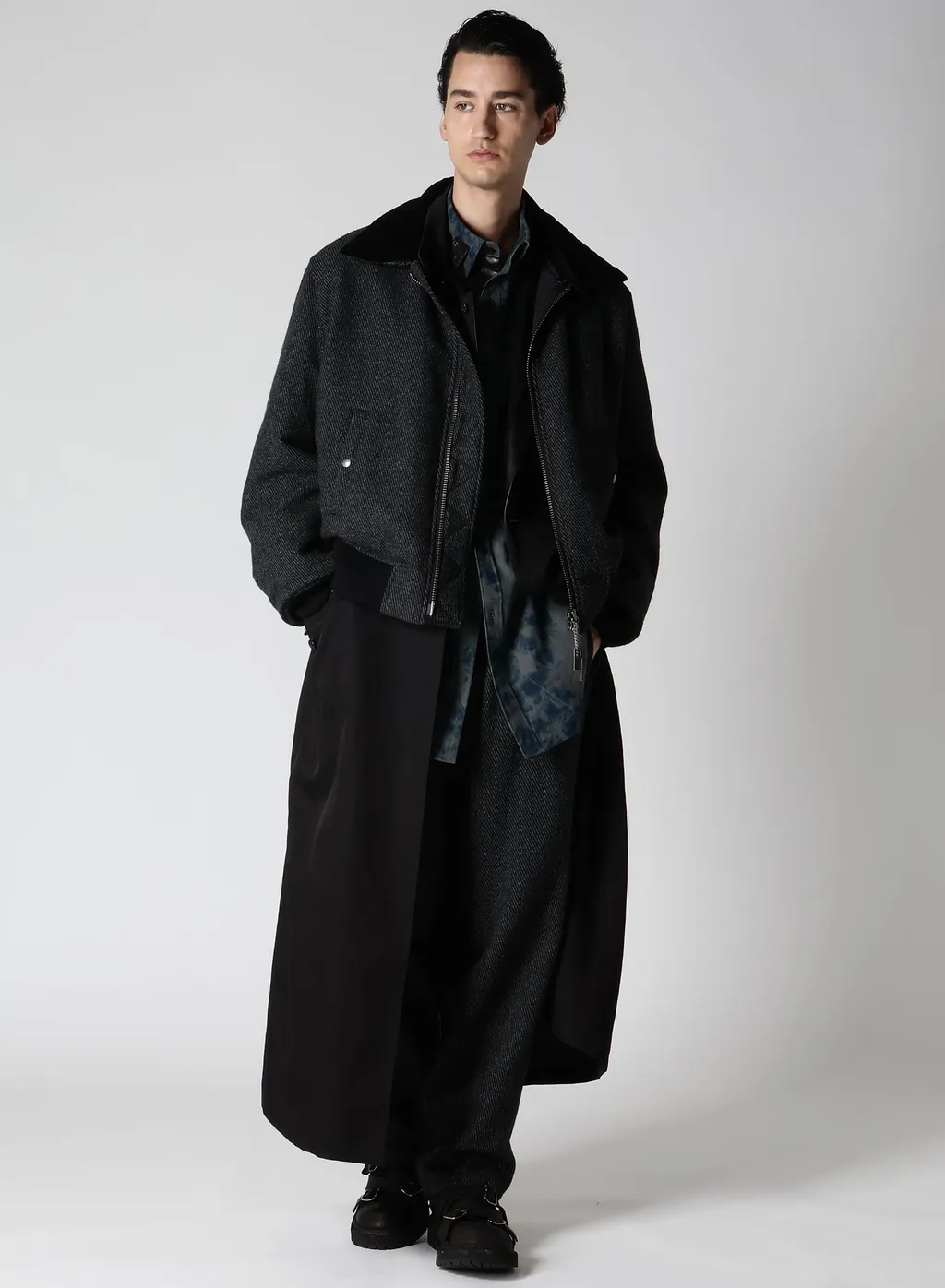 Carse Tweed Hem Tab Pants