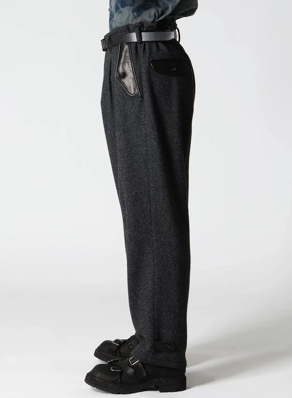 Carse Tweed Hem Tab Pants