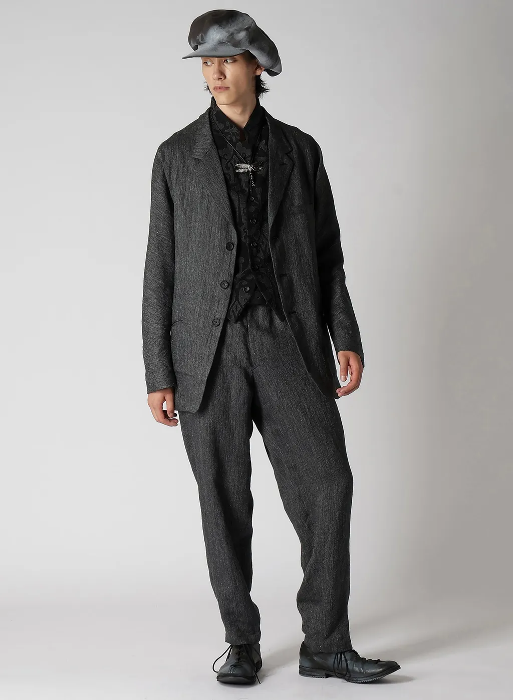 Flax Top Gabardine Raglan Sleeve Jacket