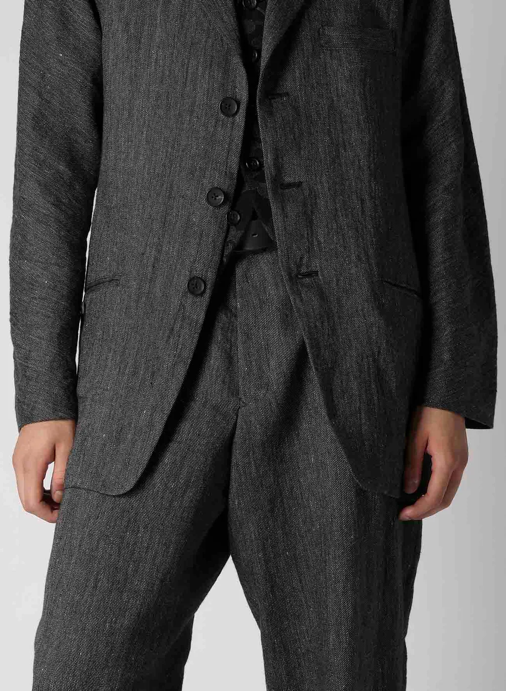 Flax Top Gabardine Raglan Sleeve Jacket
