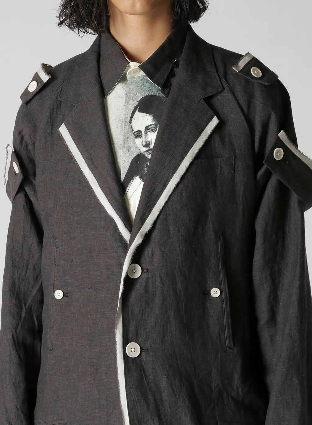 Hemp Cloth K-Shoulder Epaulet Long J