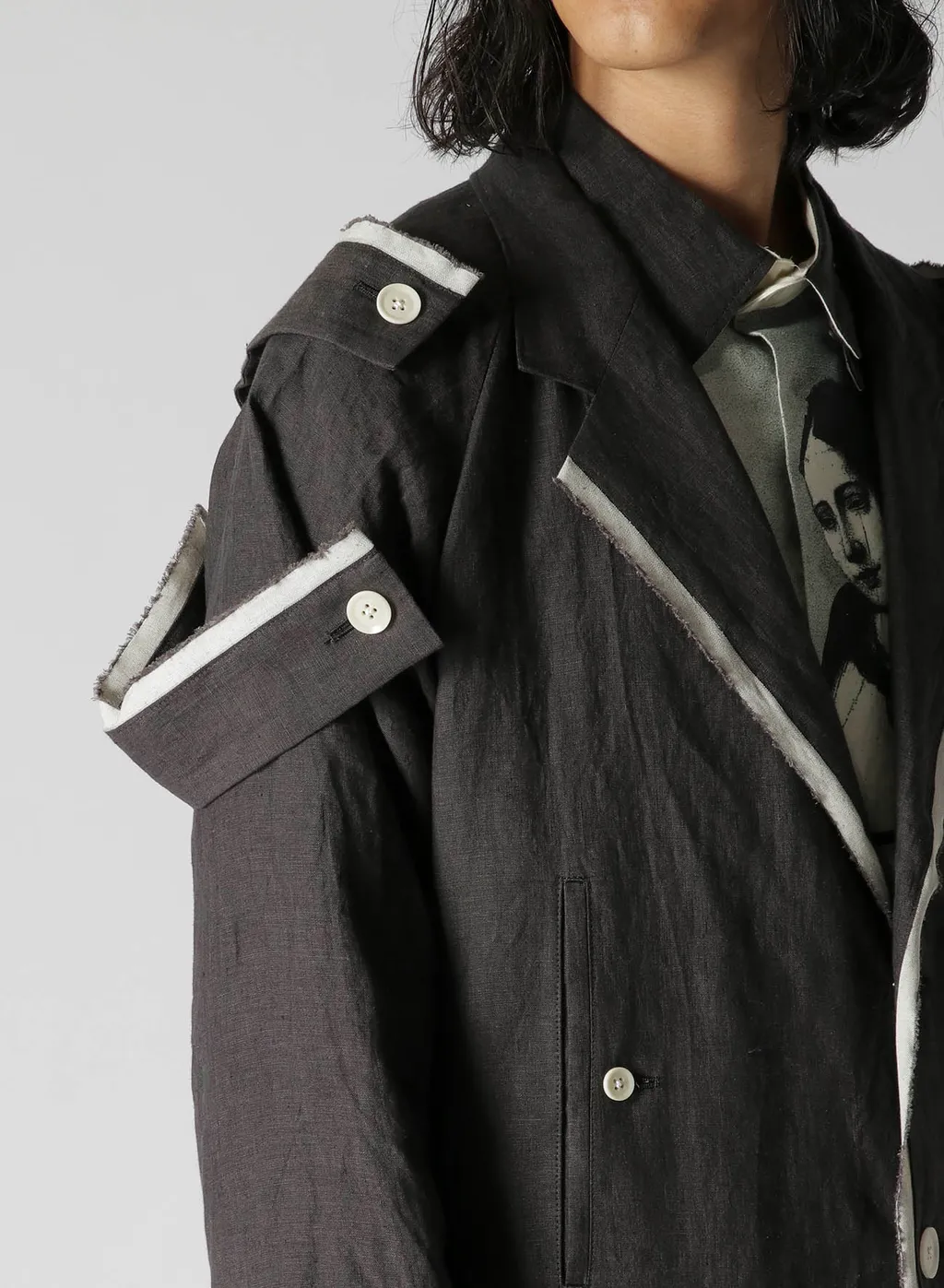 Hemp Cloth K-Shoulder Epaulet Long J
