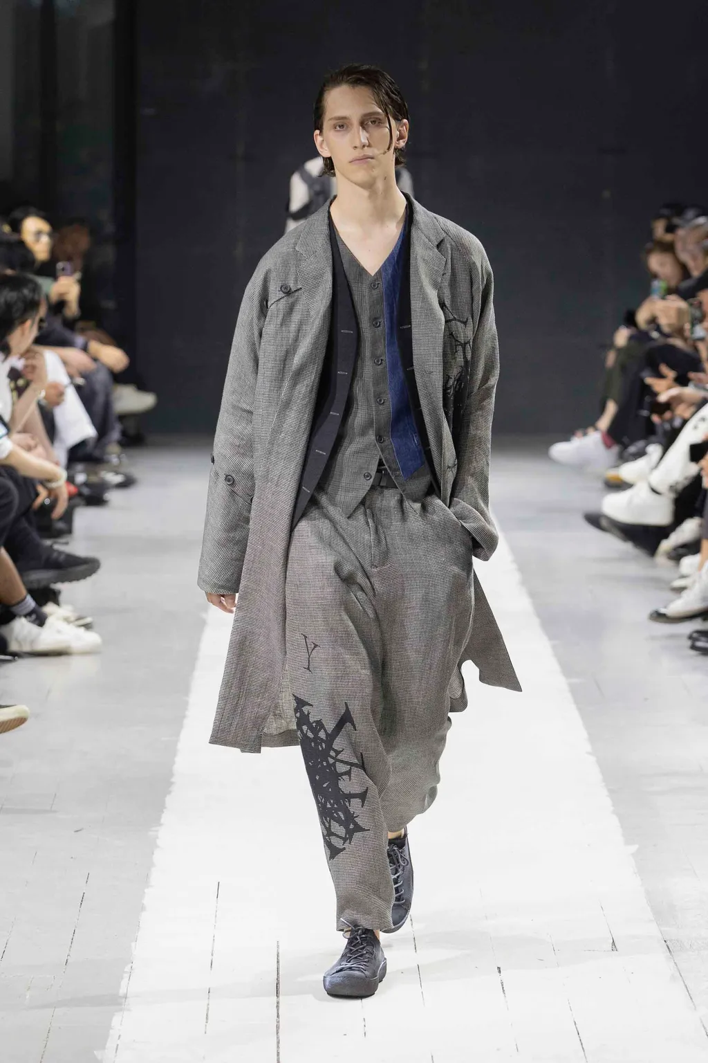 Patterned Multi Fabric Buttoned Jacket