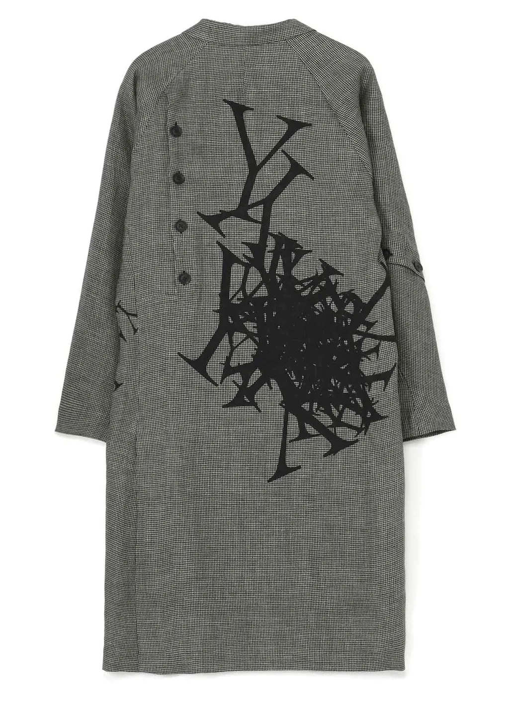 Patterned Multi Fabric Buttoned Jacket