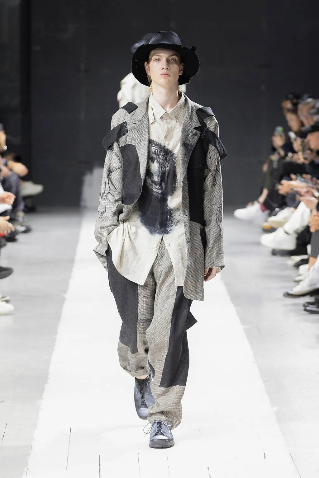 Dual Fabric Jacket With Shoulder Epaulettes