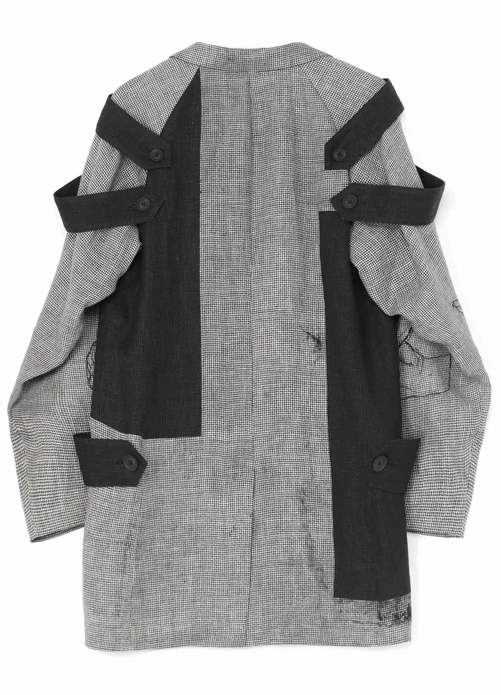 Dual Fabric Jacket With Shoulder Epaulettes
