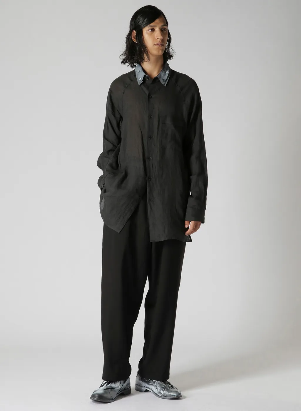 W/Ry Hard Twisted Gabardine U-Side Seam Tuck Pants