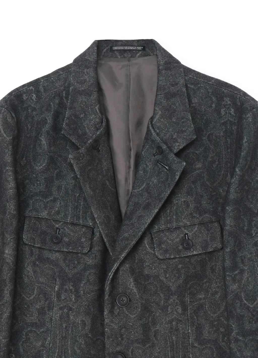 Indian Jacquard Transforming Collar Jacket