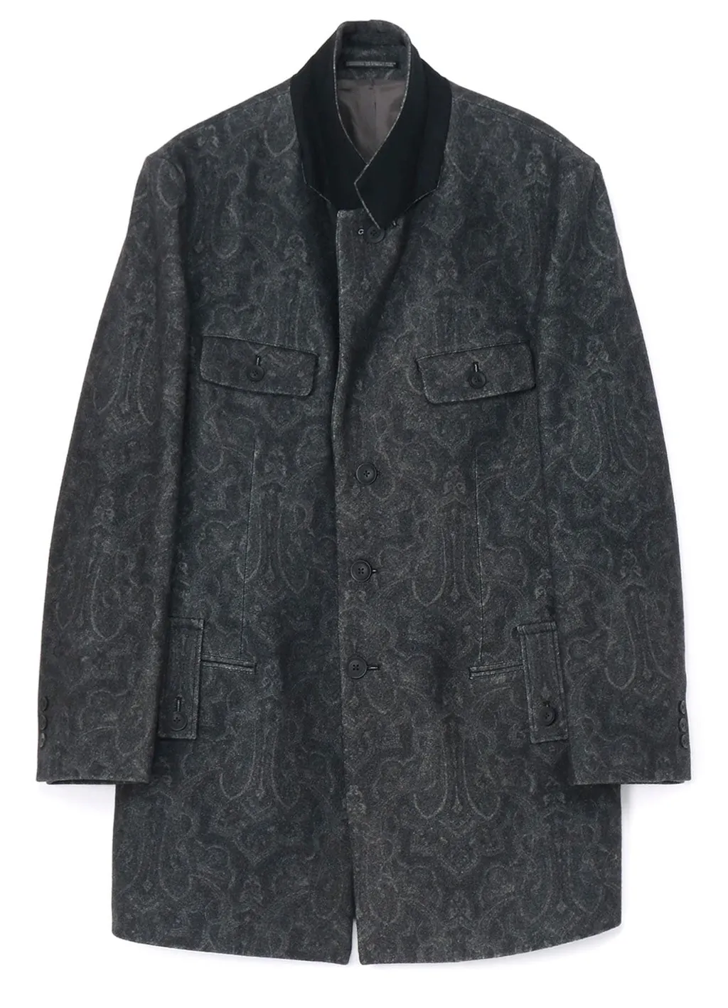 Indian Jacquard Transforming Collar Jacket
