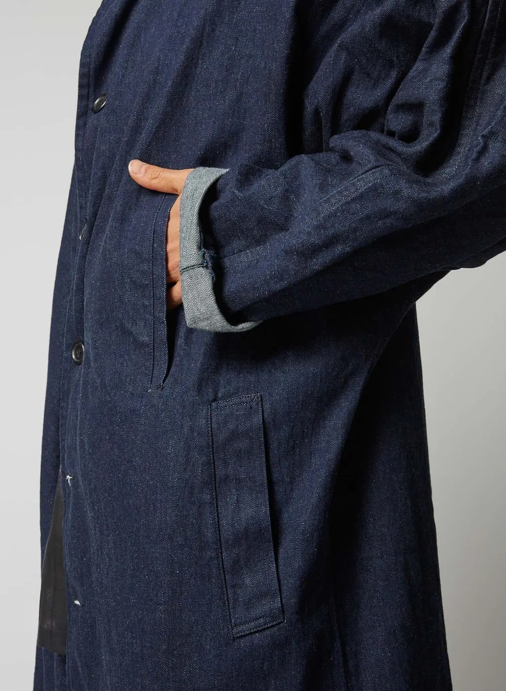 120Z Denim W-Right-Side Dolman Coat