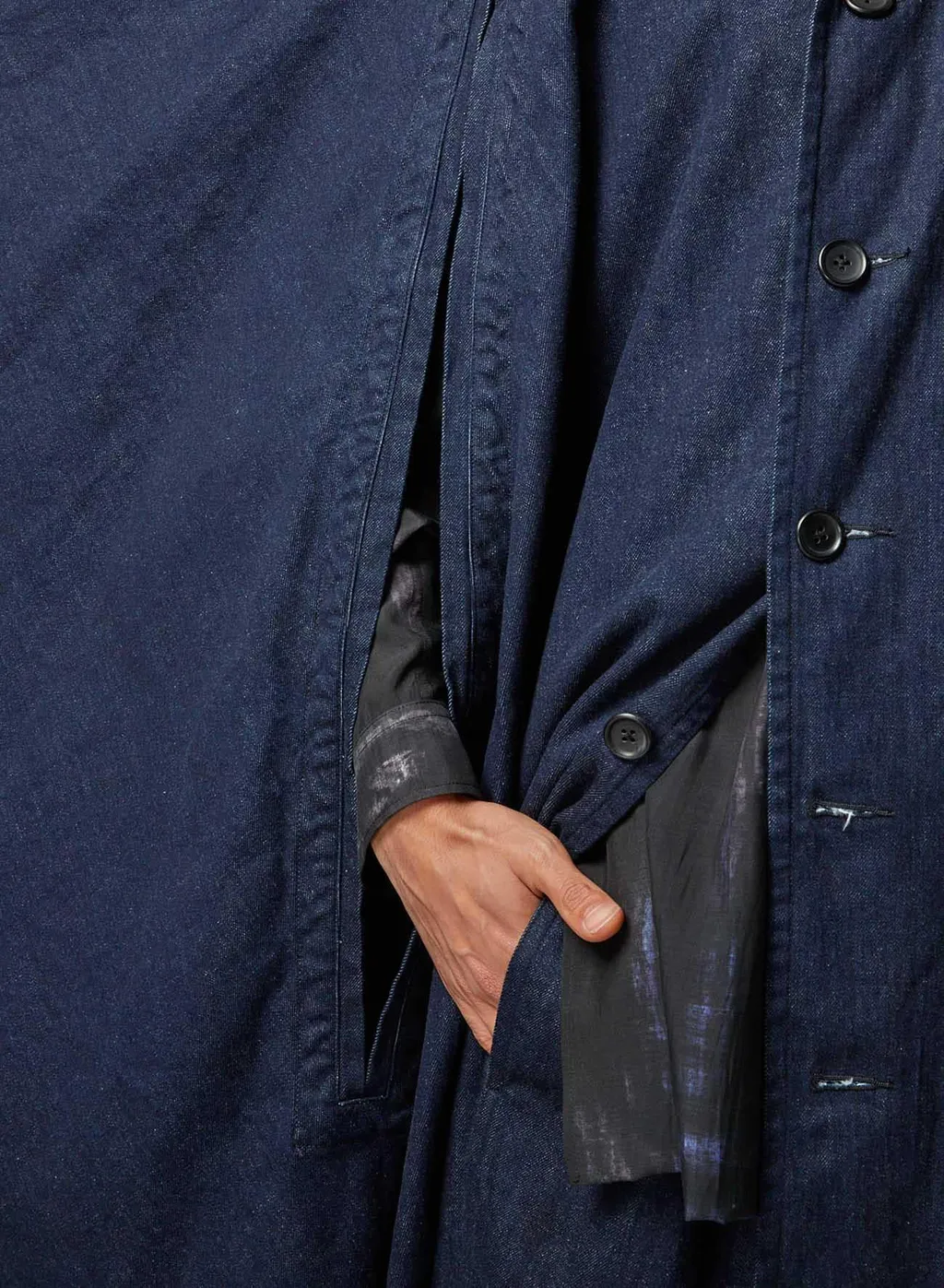 120Z Denim W-Right-Side Dolman Coat