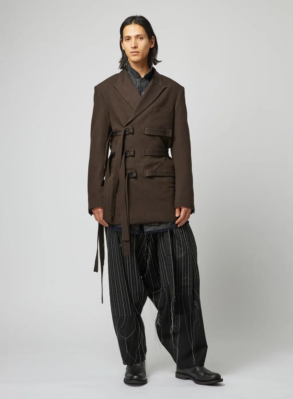 Khaki W/L/C W-Belted Double Jacket