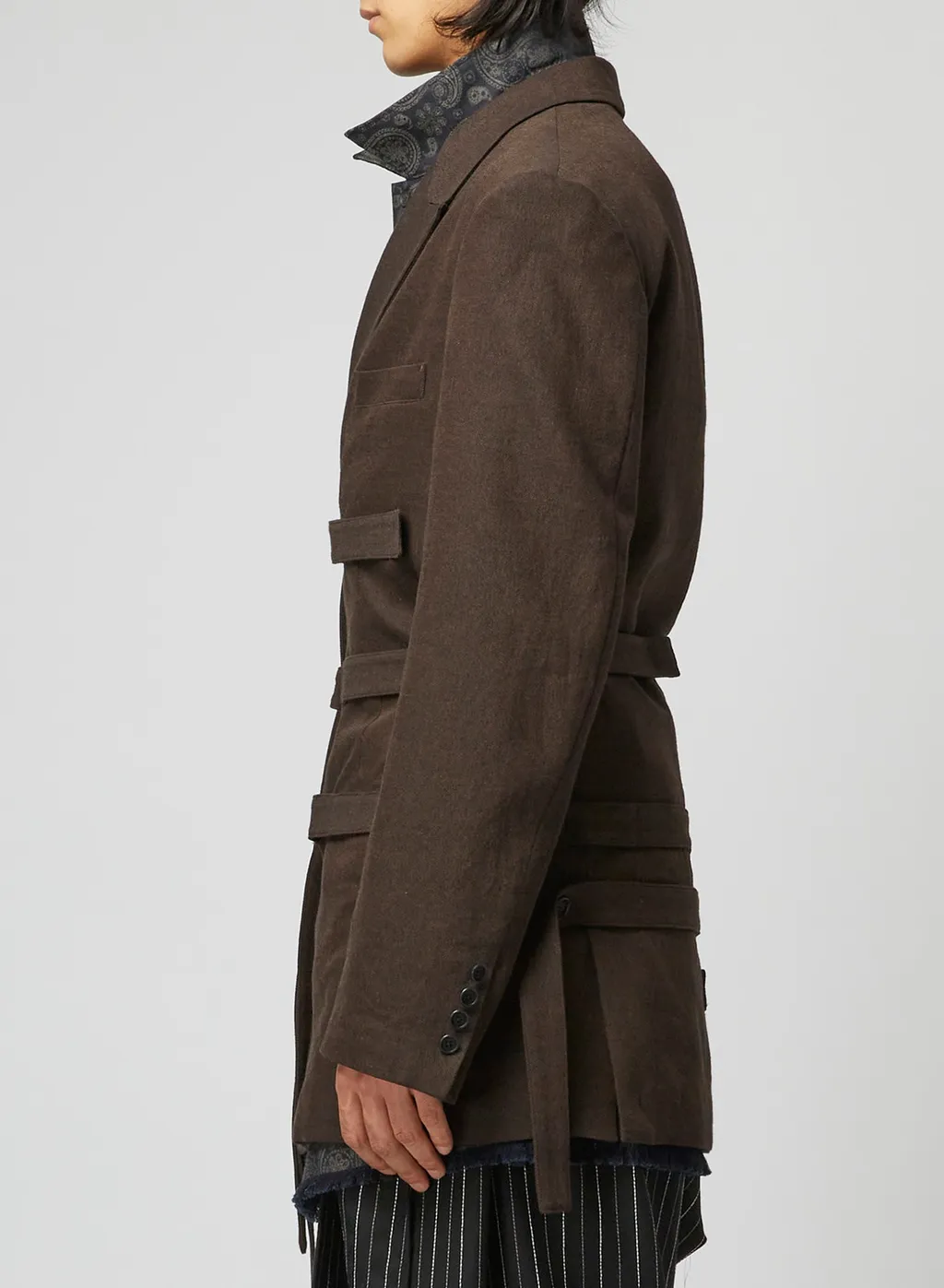 Khaki W/L/C W-Belted Double Jacket