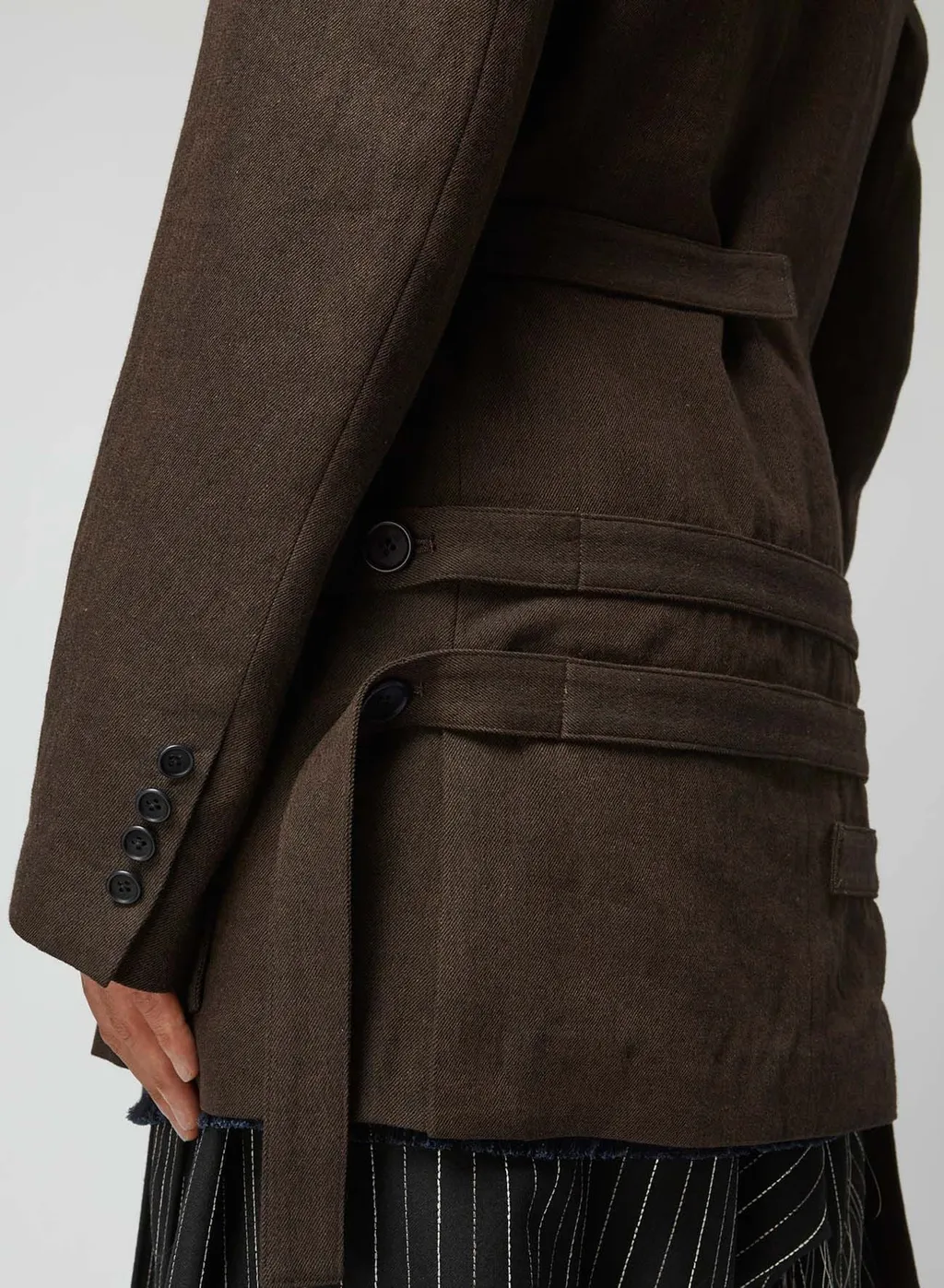 Khaki W/L/C W-Belted Double Jacket