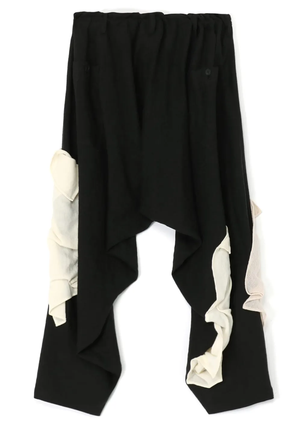 Ink Bkack Flax Wool Cloth Y-Deco F Draped P