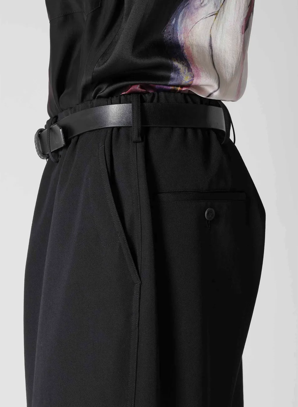 Wool Gabardine W Stitch Pants