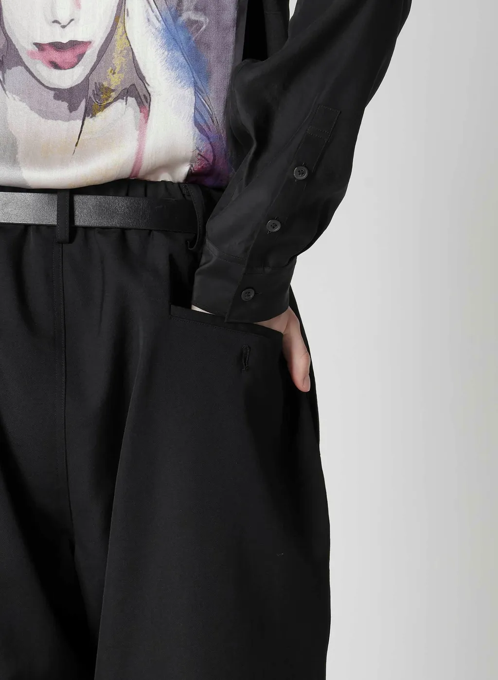 Wool Gabardine W Stitch Pants