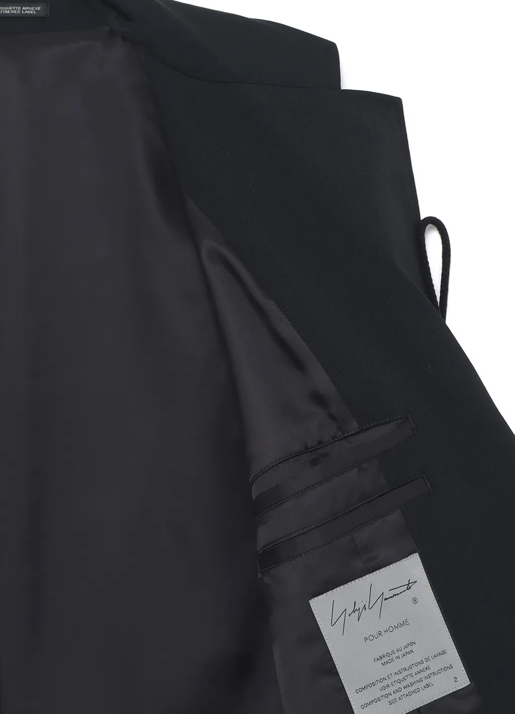 Wool Gabardine Left Side Draped Jacket
