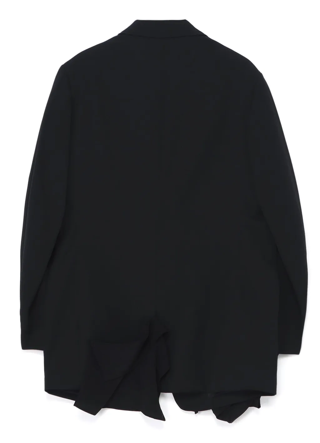 Wool Gabardine Left Side Draped Jacket