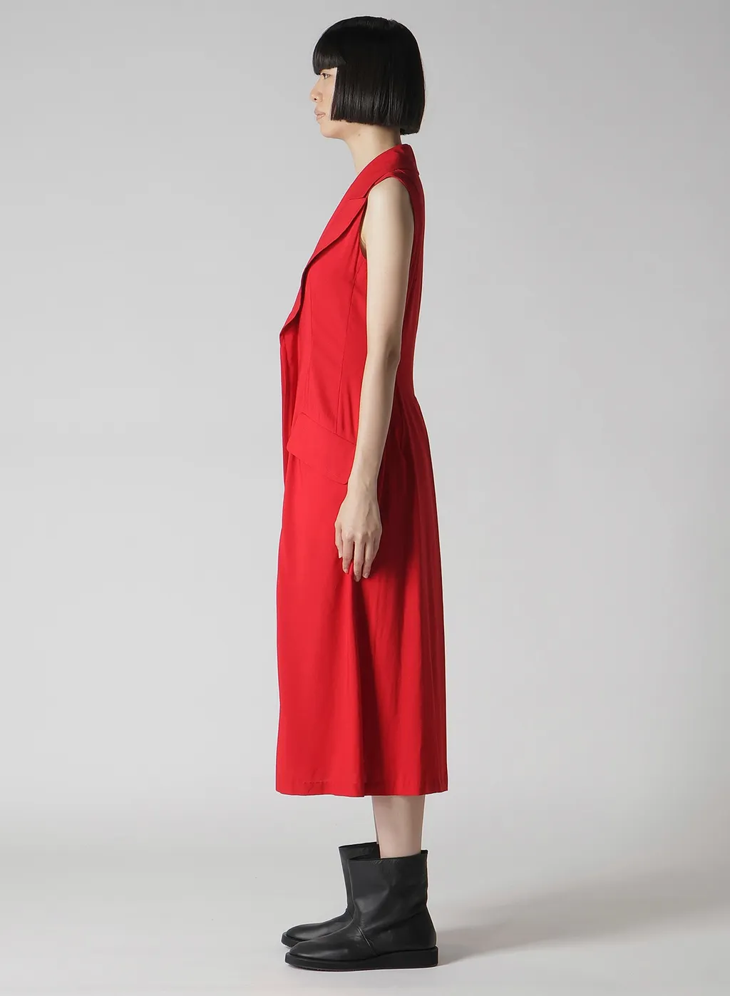 Ry Lawn Front Draped Sleeveless Dress