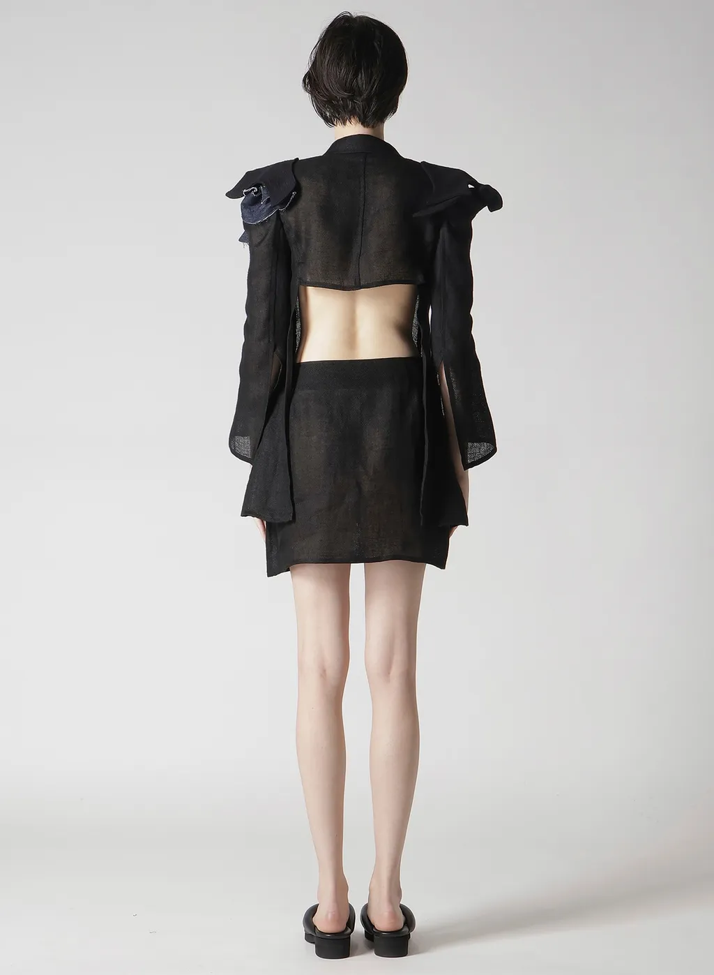 Li Double Gauze Shoulder Motif Jacket