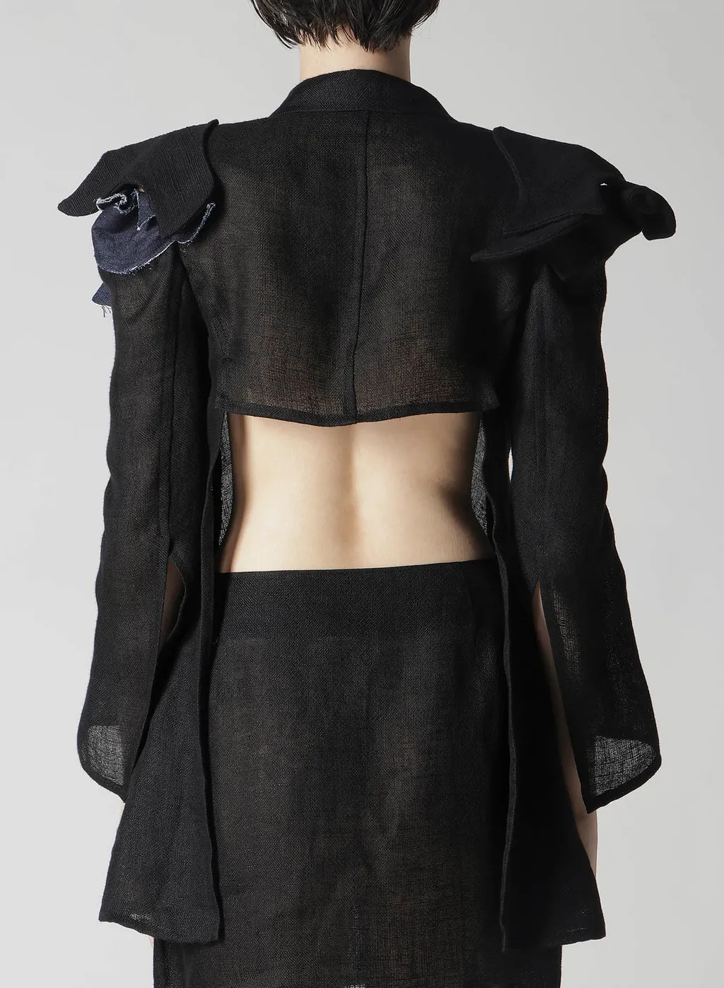 Li Double Gauze Shoulder Motif Jacket