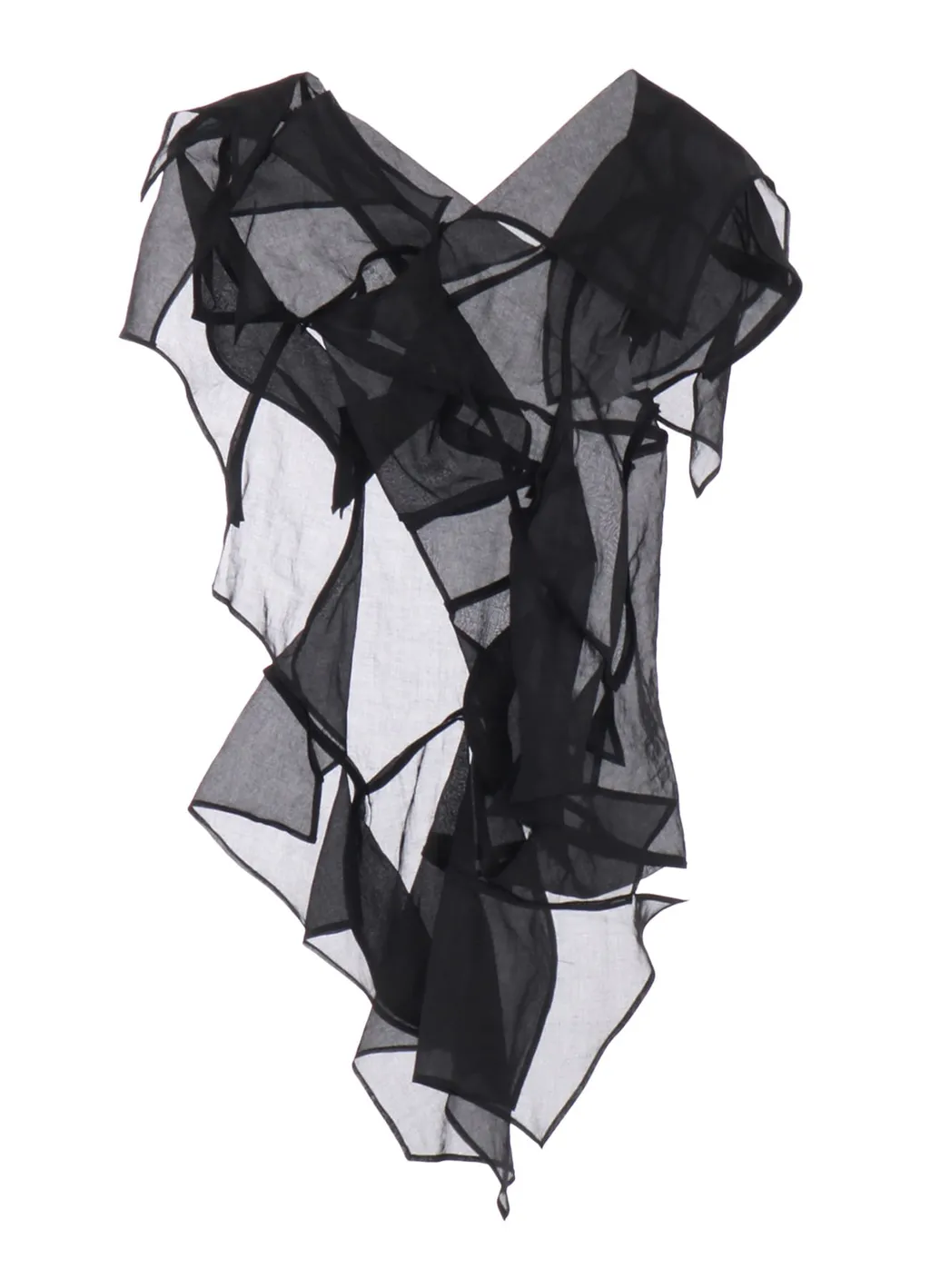 Cotton Organza Lawn Paneled 3D Blouse