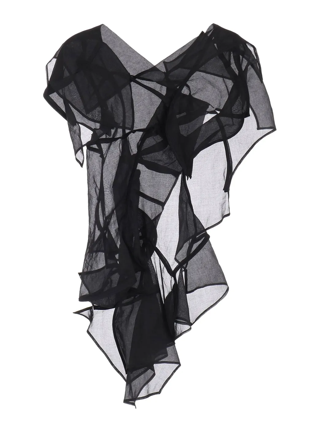 Cotton Organza Lawn Paneled 3D Blouse