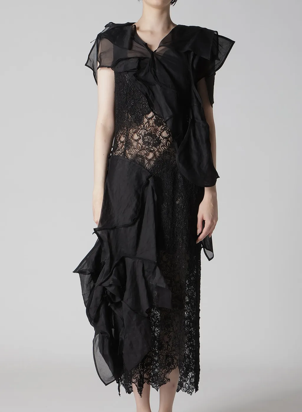 Cotton Organza Lawn Paneled 3D Blouse