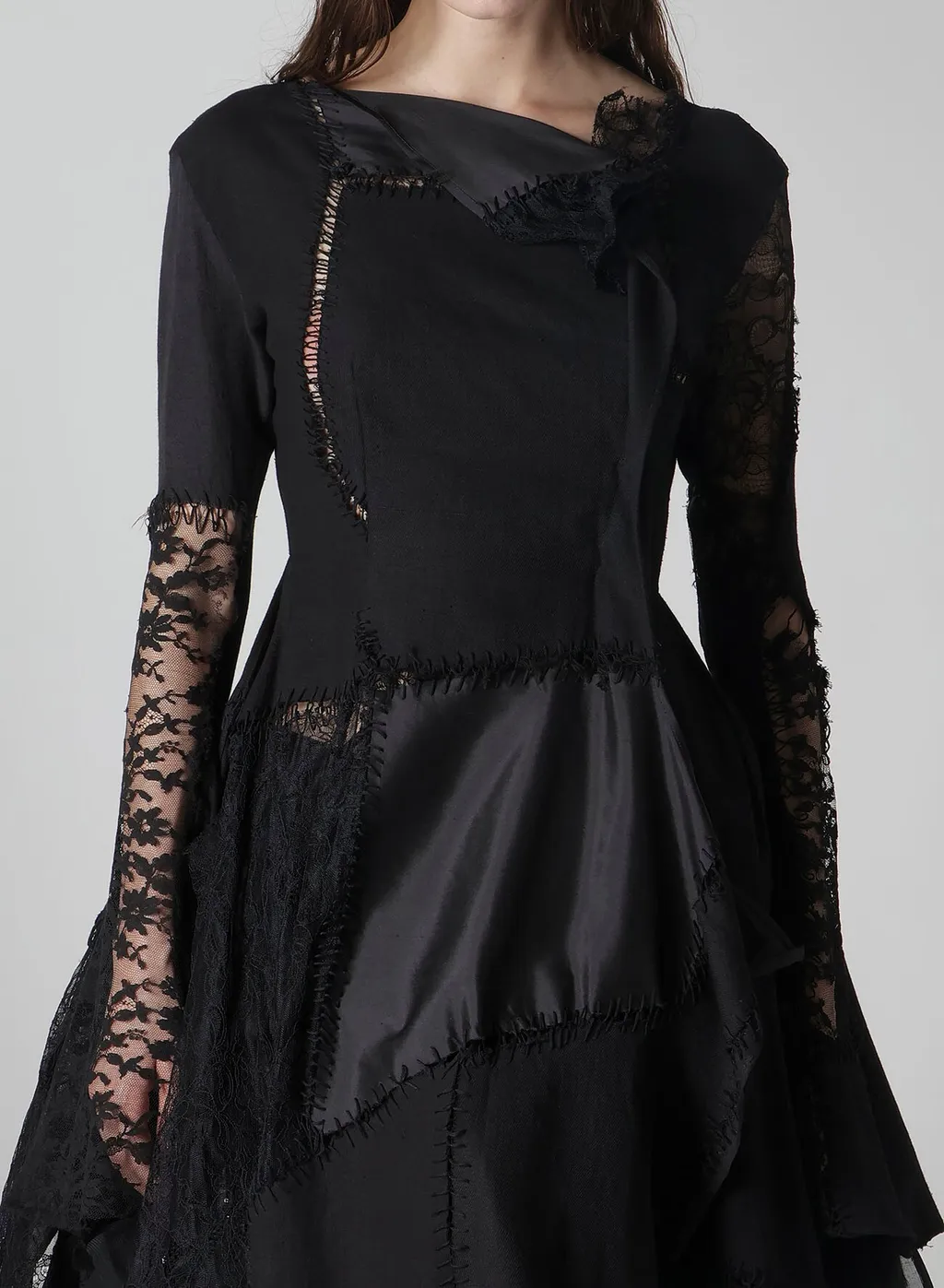Salsa Lace Patchwork Long Blouse