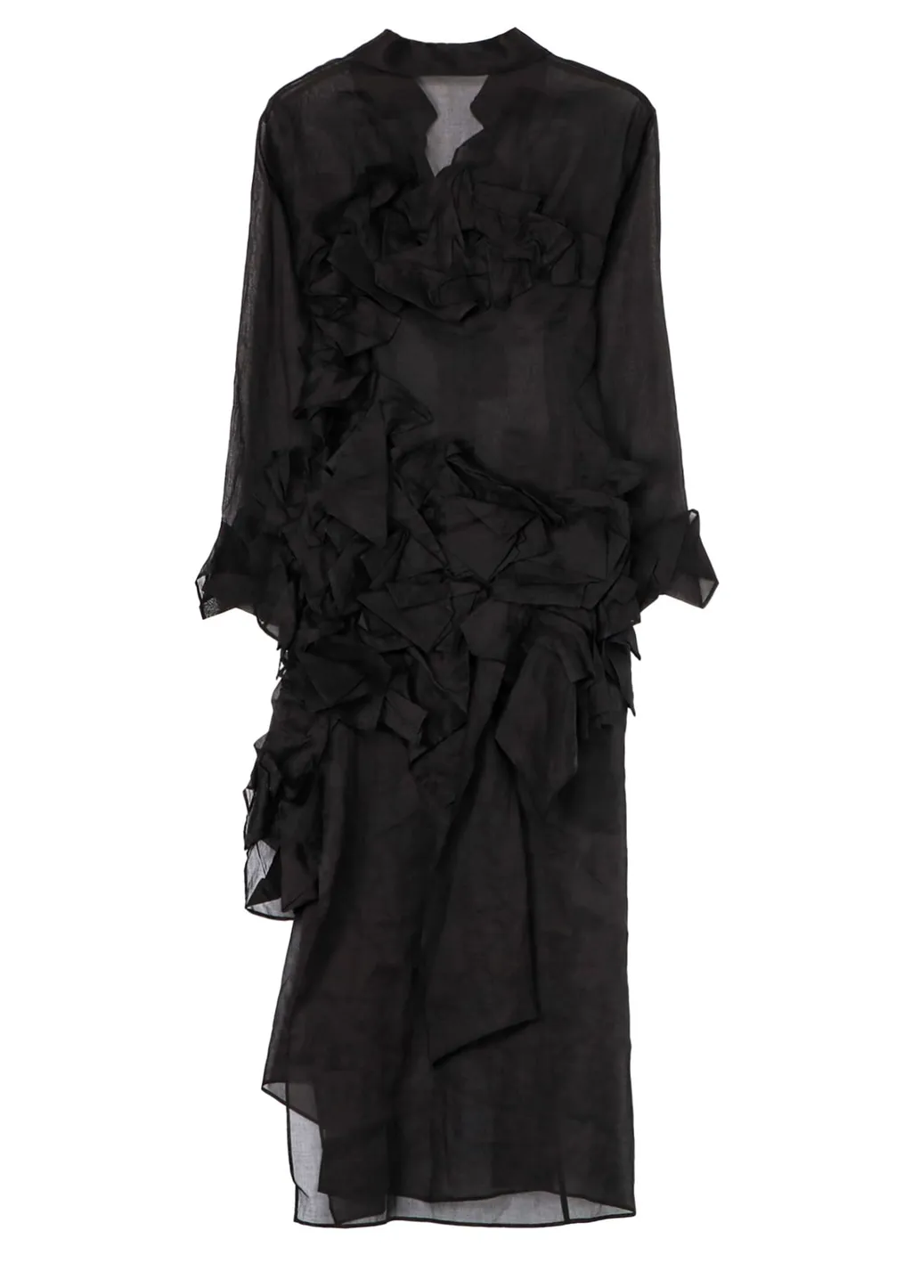 Organza Lawn Folded Shirt Dress