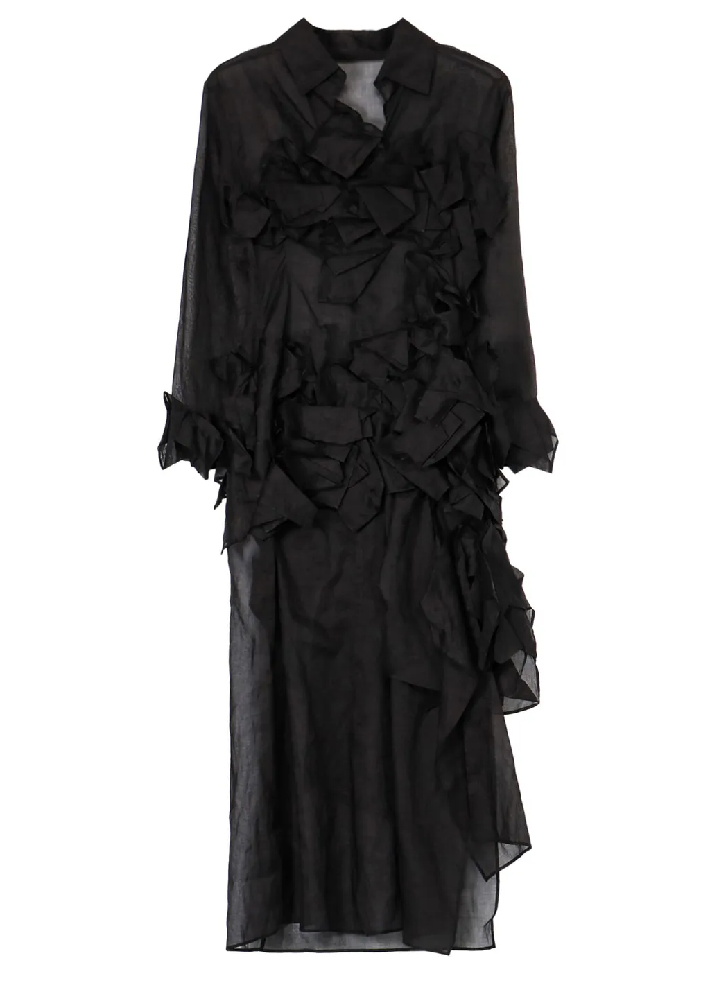 Organza Lawn Folded Shirt Dress