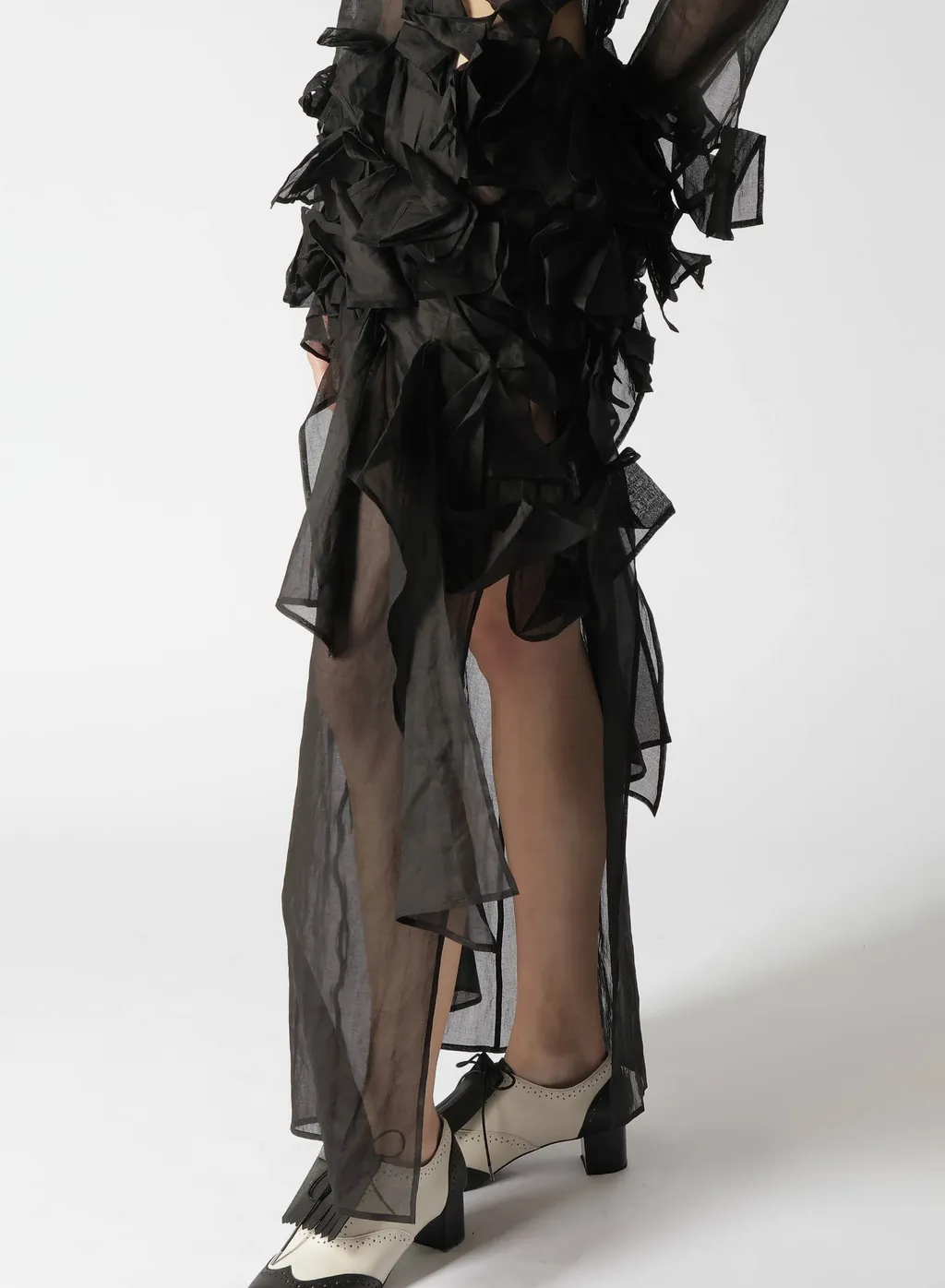 Organza Lawn Folded Shirt Dress