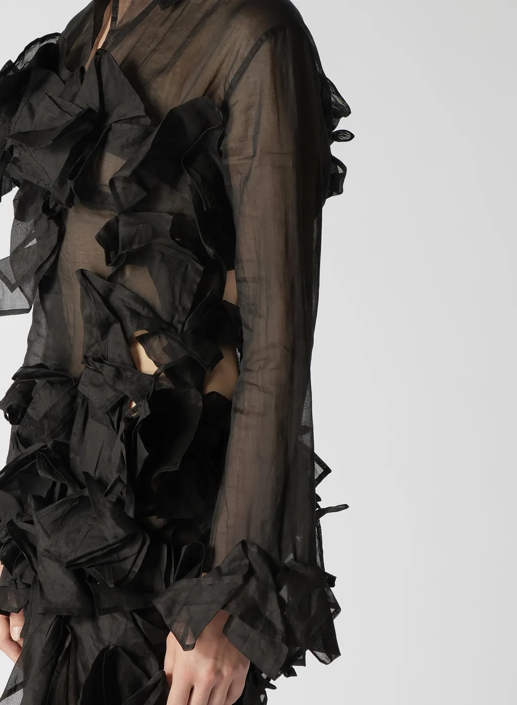 Organza Lawn Folded Shirt Dress