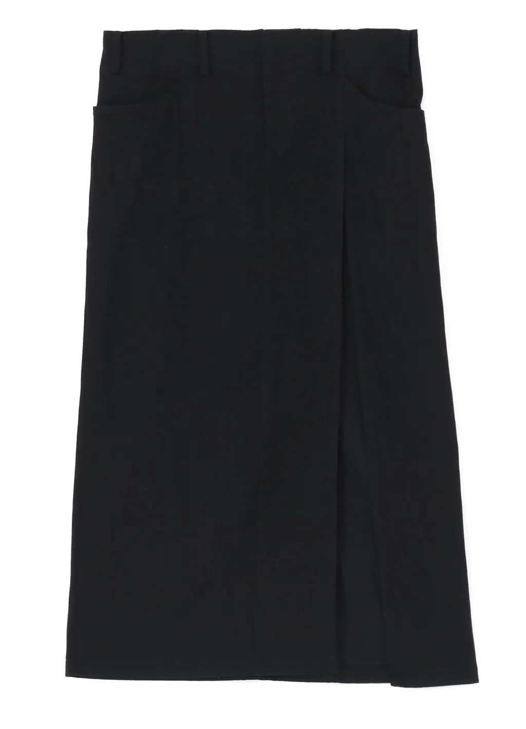 7.6Oz Uneven Yarn Denim L Slit Slim Fit Skirt