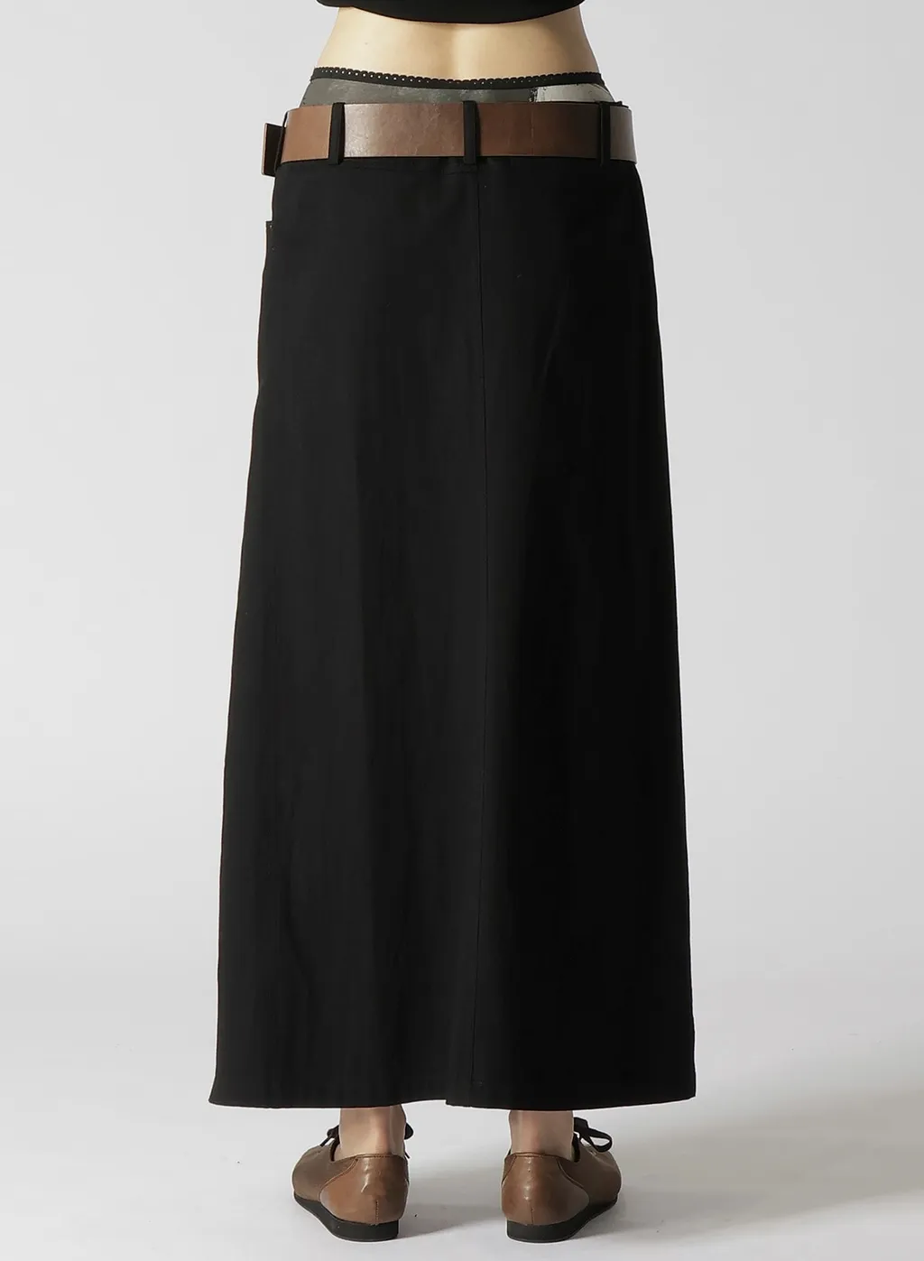 7.6Oz Uneven Yarn Denim L Slit Slim Fit Skirt