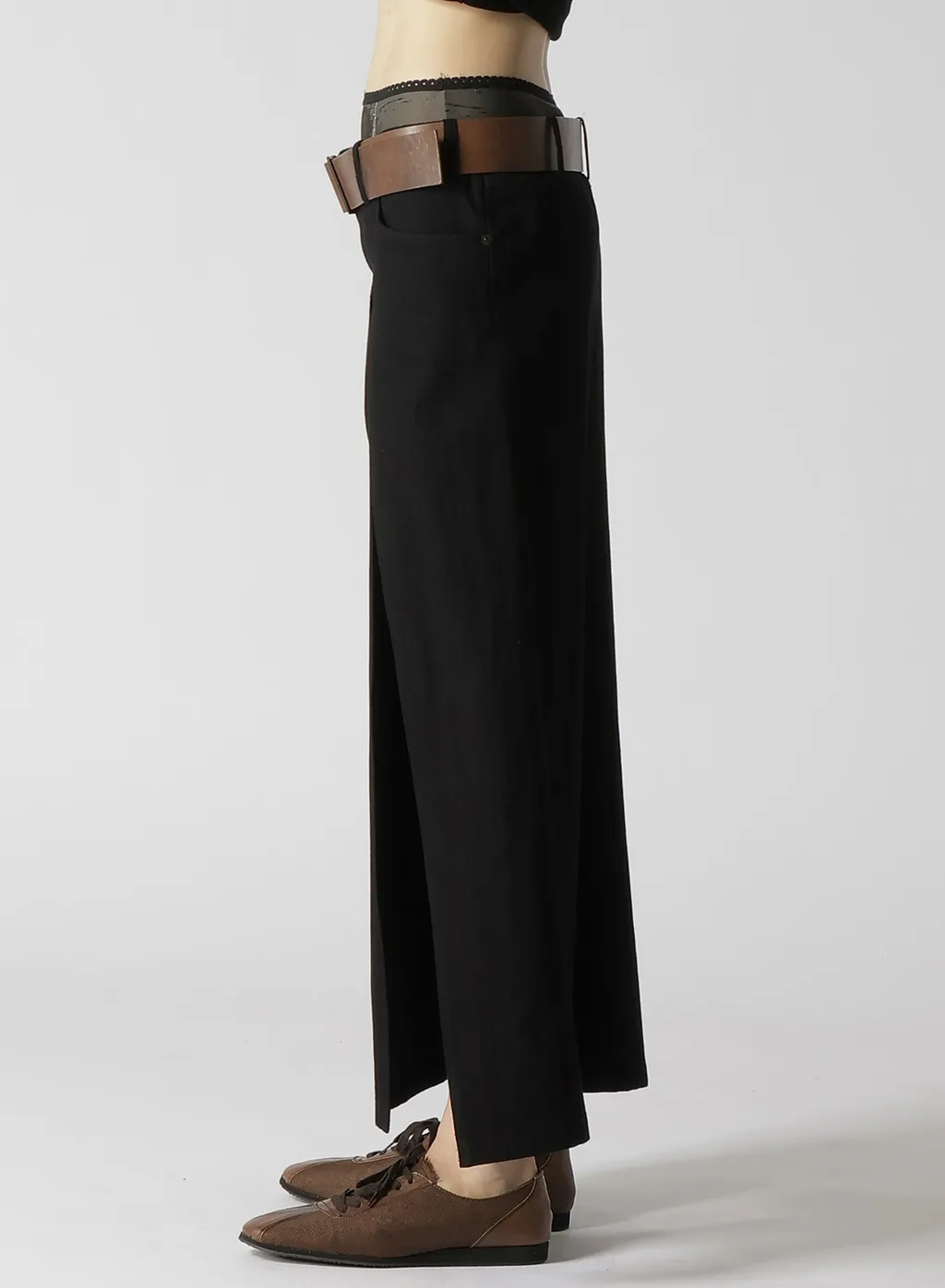 7.6Oz Uneven Yarn Denim L Slit Slim Fit Skirt
