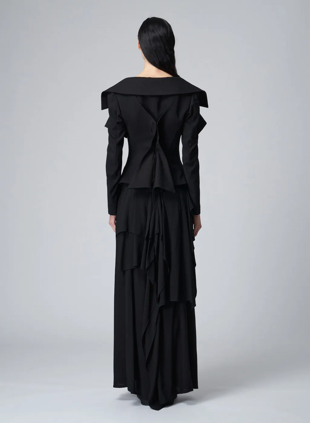 Lace-Up Jacket With Open Neckline