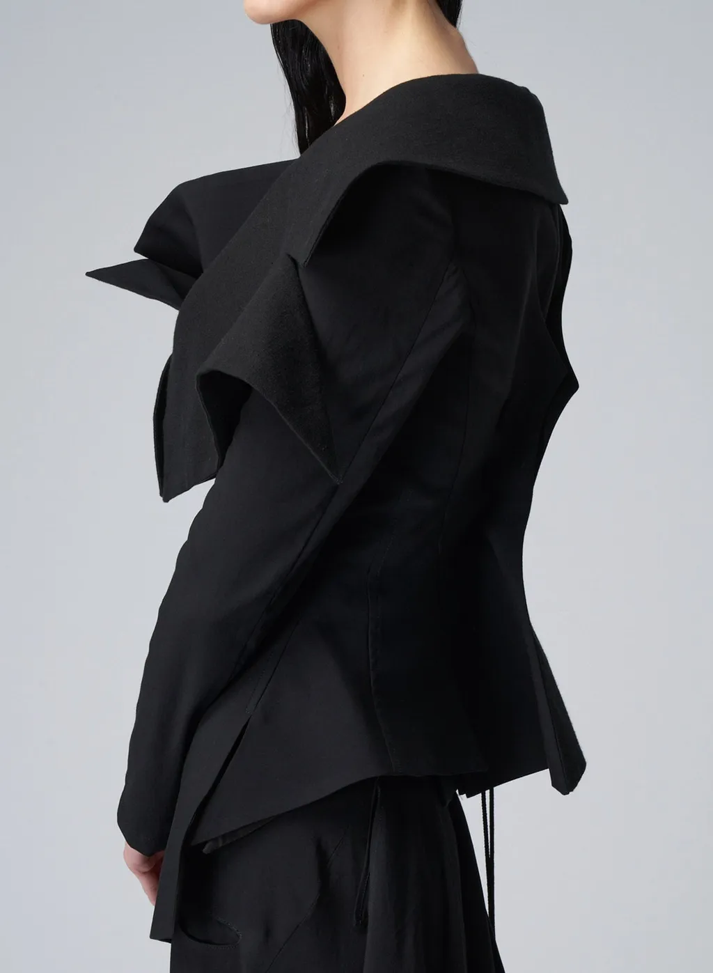 Lace-Up Jacket With Open Neckline