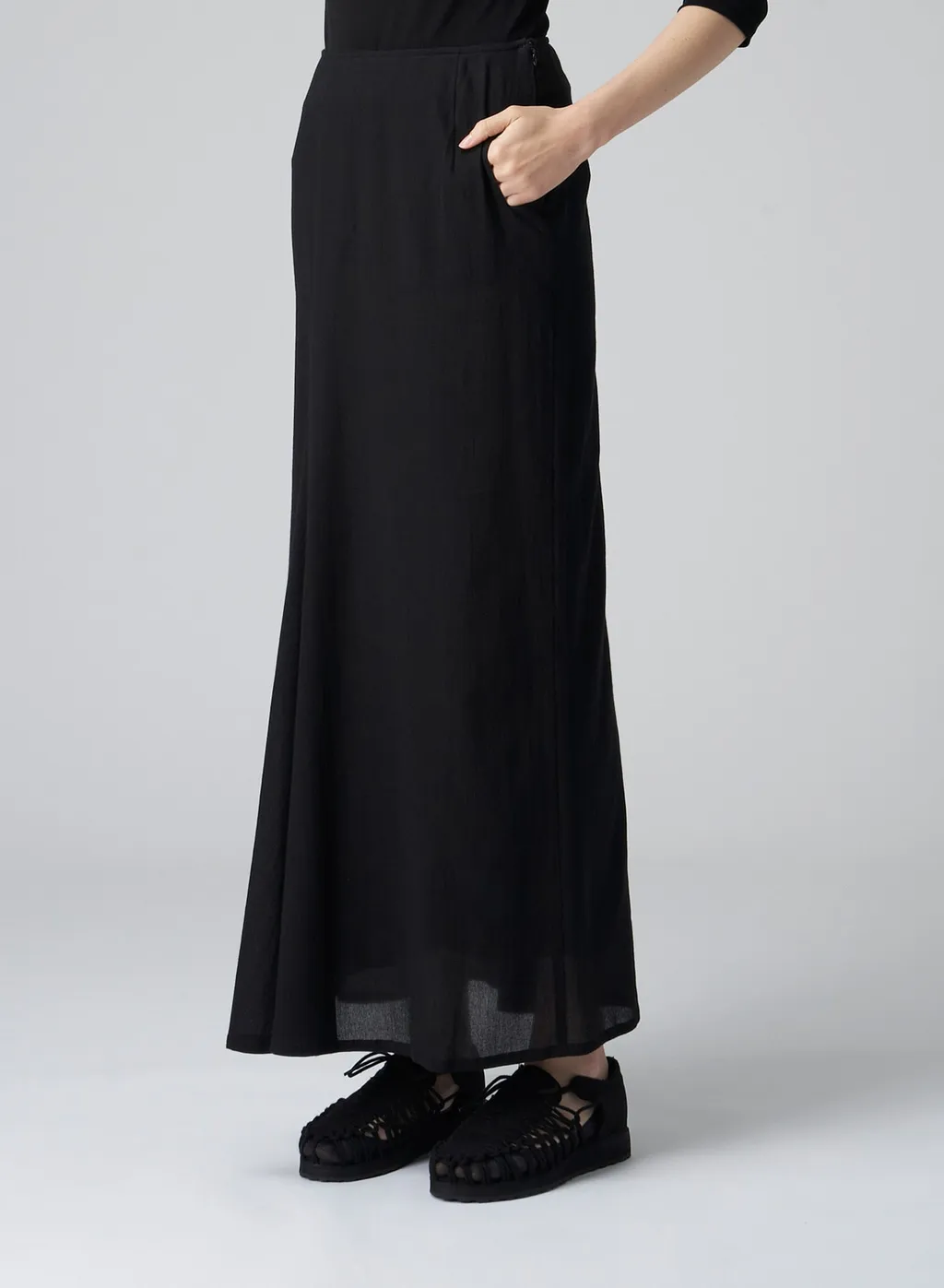 C/Chiffon Double Layered Right Side Flare S