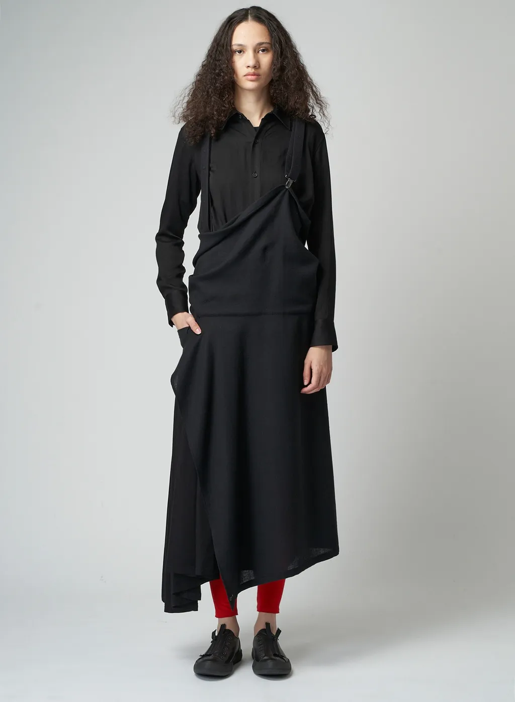 Suspenders Skirt W/Pockets