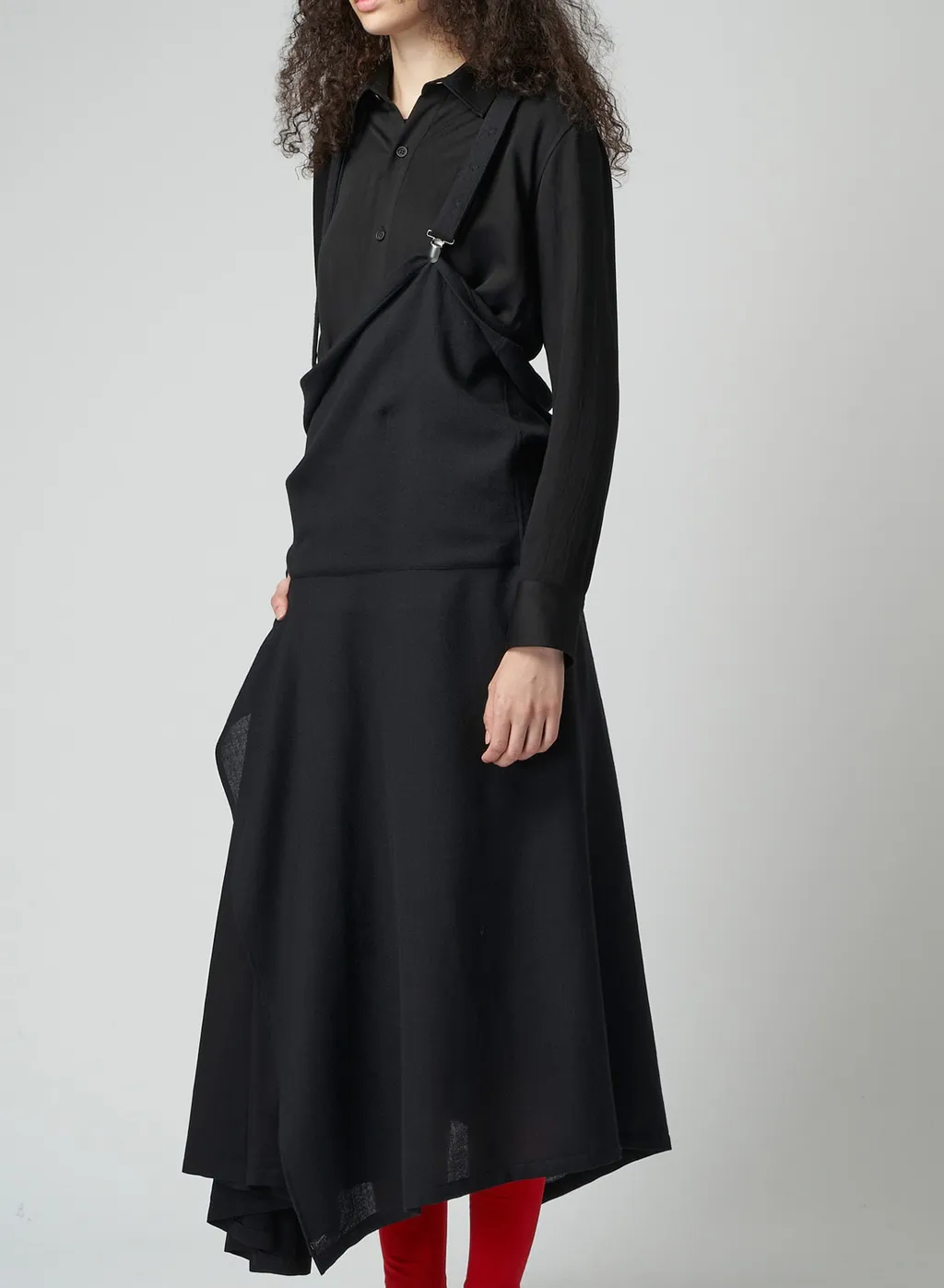 Suspenders Skirt W/Pockets