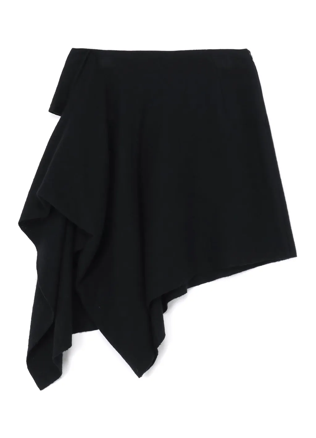 Gauze Herringbone R Draped Short Skirt