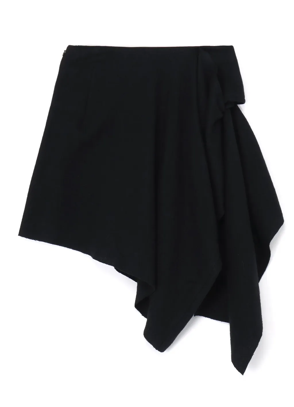 Gauze Herringbone R Draped Short Skirt