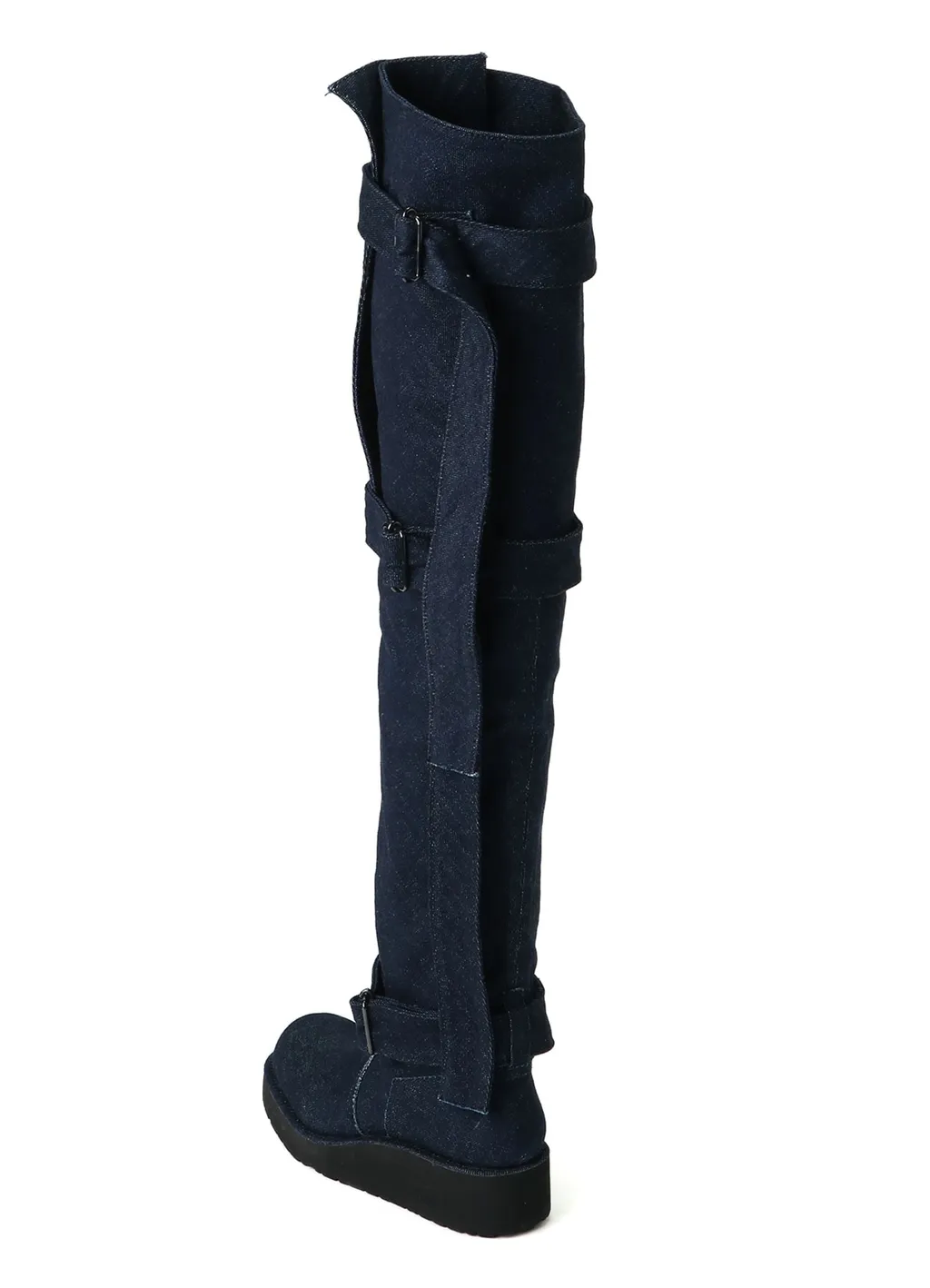 12 Oz Uneven Yarn Denim Long Strap Denim Boots