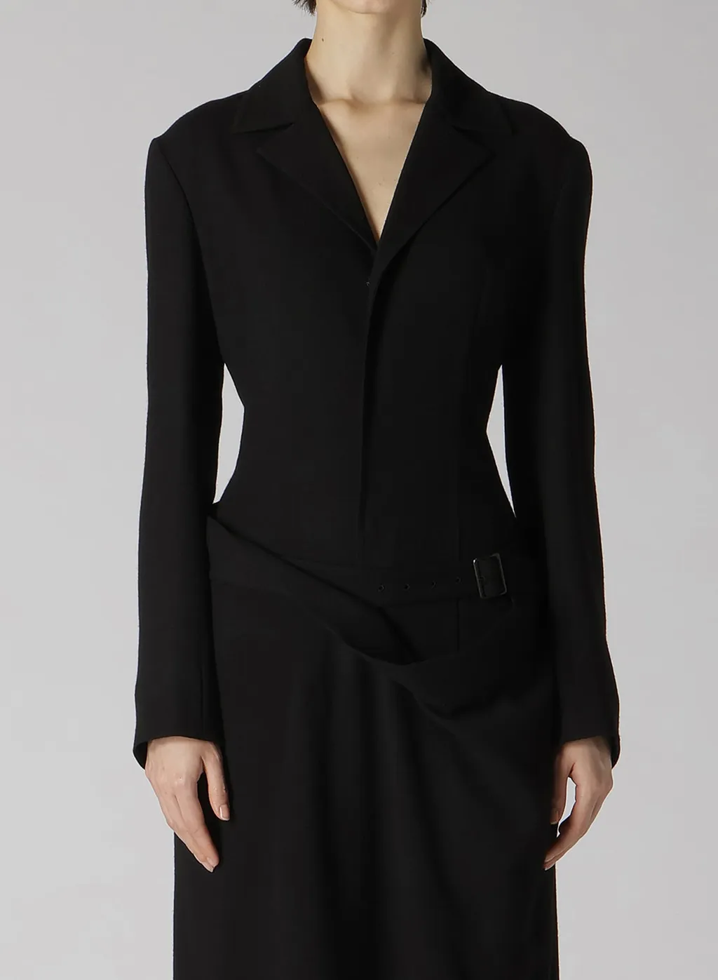 W/Ry Gauze Washer Open Collar Tailored Jacket